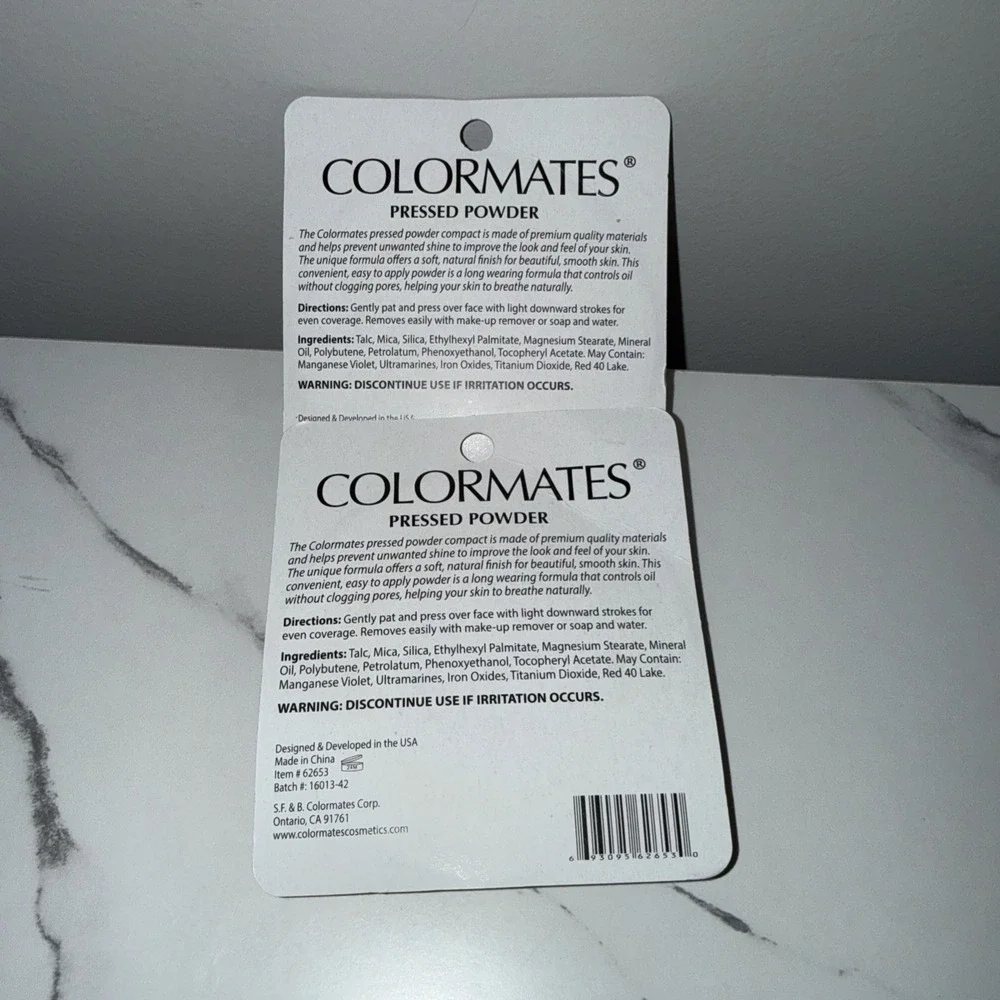 2 pack Colormates Pressed Powder Terre Copper #62653 Paraben Free 10 g (0.35 oz)